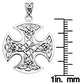 Still Center Celtic Knot Cross Sterling Silver Pendant by Courtney Davis - Silver Insanity