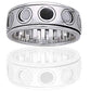 Sterling Silver Lunar Phases of the Moon Spinning Spin Band Ring - Silver Insanity