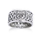 Scottish Thistle Celtic Knot Wedding Band Sterling Silver Ring - Silver Insanity