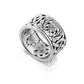 Scottish Thistle Celtic Knot Wedding Band Sterling Silver Ring - Silver Insanity