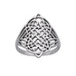 Large Intricate Four Point Celtic Eternity Knot Sterling Silver Ring - Silver Insanity