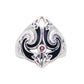 Thors Hammer Ring Celtic Knot Triskele Garnet Sterling Silver - Silver Insanity