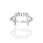 Dracula's Bite - Vampire Fangs Teeth Sterling Silver Ring - Silver Insanity