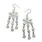 Cascading Rainbow Moonstone Flower Chandelier Sterling Silver Earrings - Silver Insanity