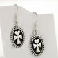 Sterling Silver Heart Peace Ankh Oval Cross Earrings - Silver Insanity