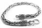 Heavy Darkened Sterling Silver 8" Byzantine Bracelet - Silver Insanity