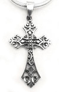 Sterling Silver Celtic Filigree Cross Pendant or Charm - Silver Insanity