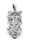 Double Dragon Celtic Knotted Sterling Silver Pendant - Silver Insanity